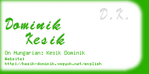 dominik kesik business card